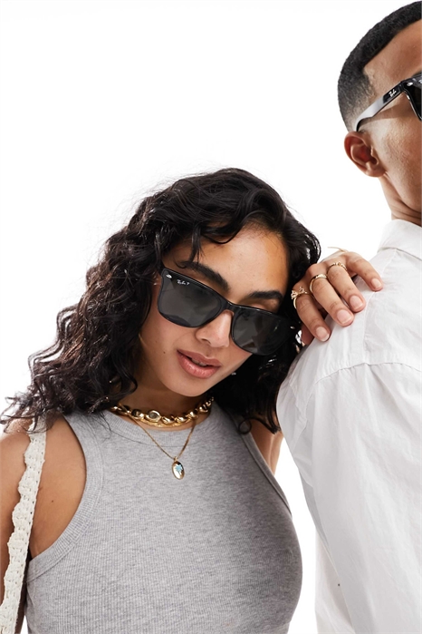 Поляризованные квадратные солнцезащитные очки с зелеными стеклами артикул 133170560