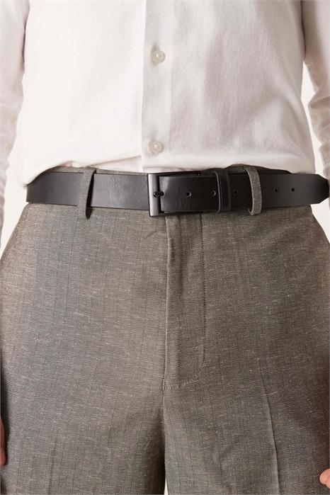 Пояс из искусственной кожи с чёрной пряжкой артикул 153151660