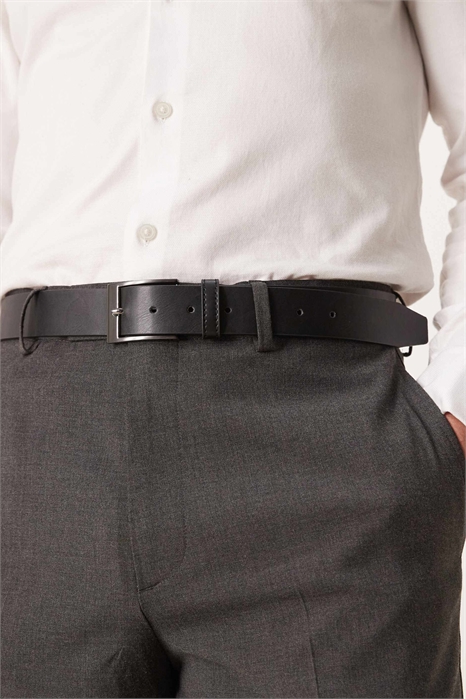 Пояс из искусственной кожи с пряжкой цвета «пушечного металла» артикул 153151644