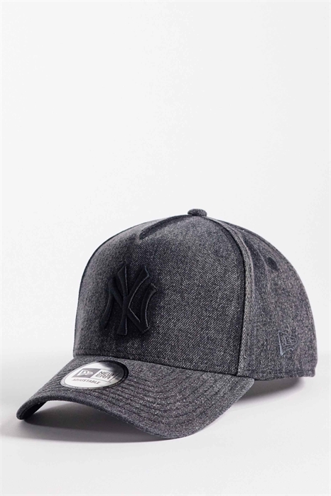 Джинсовая кепка E-frame NY Yankees, черного цвета, с эффектом вымытого материала артикул 154894941