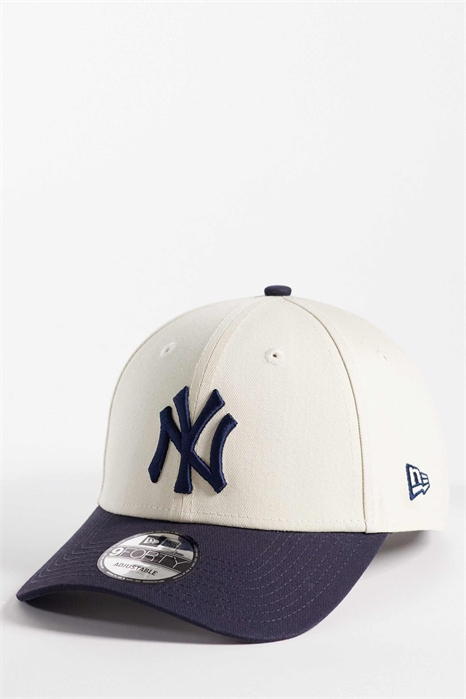 Кепка NY Yankees 9forty с контрастным козырьком, кремового и темно-синего цветов артикул 154894949