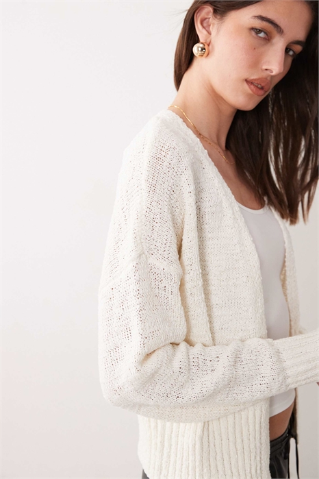 Кардиган с неровной текстурой от края до края артикул 153714134