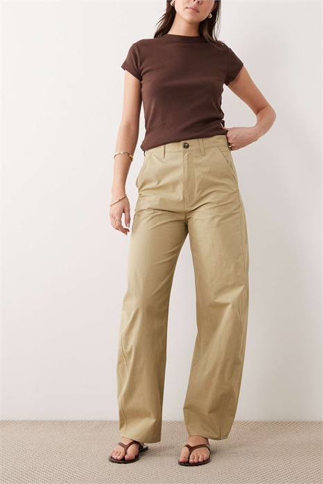 Легкие хлопковые брюки прямого кроя артикул 155575319