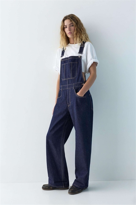 Длинные джинсовые комбинезоны артикул 155588325