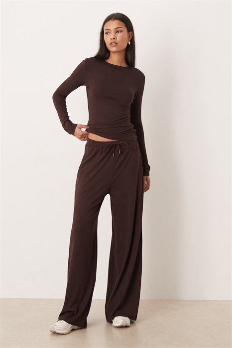 Брюки с широкими брючинами и застежкой-молнией co-ord артикул 154391672