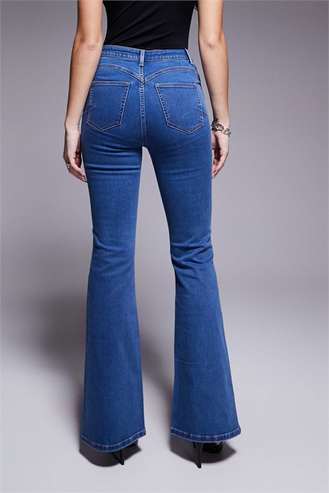 Джинсы Hourglass с эффектом утяжки, растягивающиеся и подчеркивающие фигуру, с расклешенными брючинами артикул 147901319