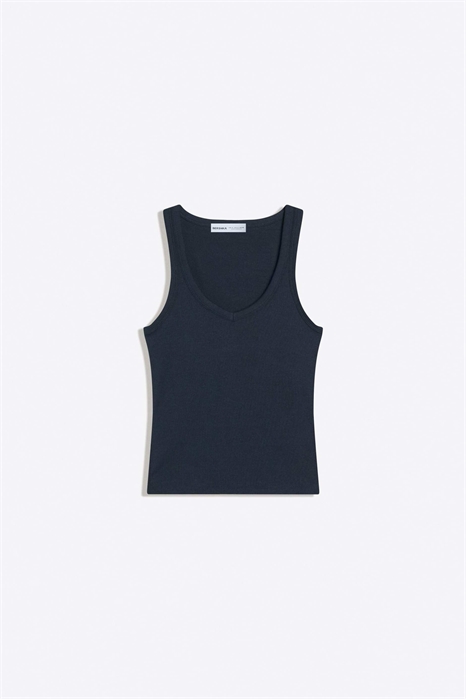 Топ-жилет с ребристой вязкой артикул 155721278