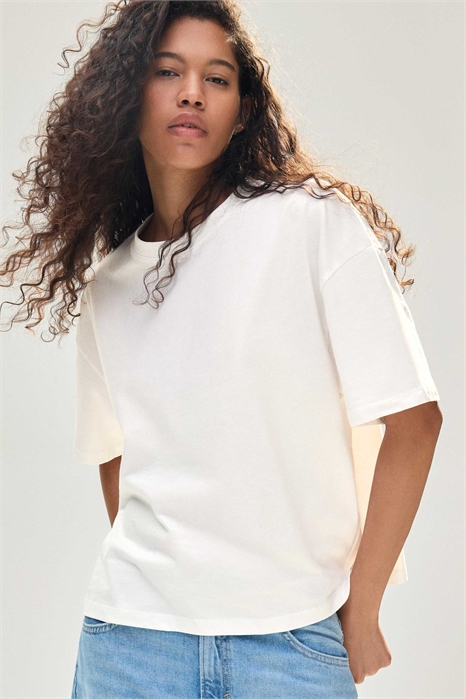 Футболка прямого кроя с короткими рукавами артикул 155721242