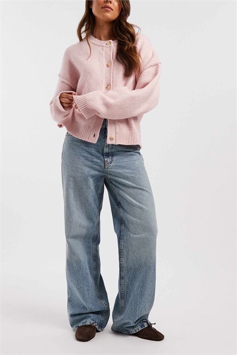 Джинсы «папа» с широкими брючинами и силуэтом «песочные часы» артикул 147695579