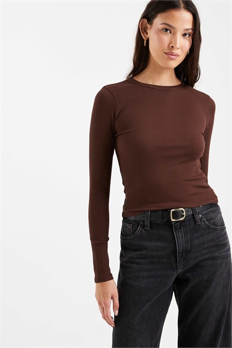 Толстовка с круглым вырезом и длинными рукавами артикул 153491789