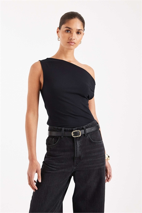 Хлопковый топ с открытыми плечами артикул 151965586