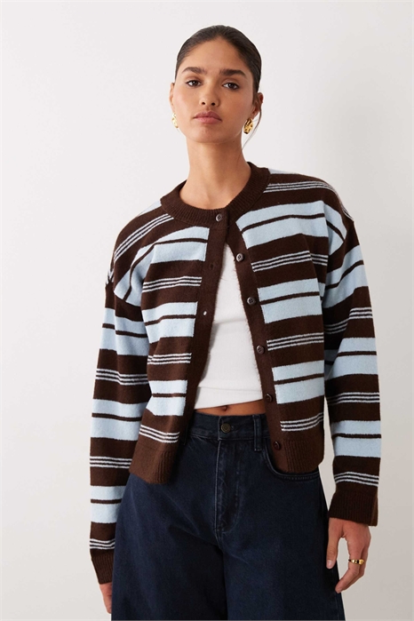 Пушистый вязаный кардиган артикул 155574296