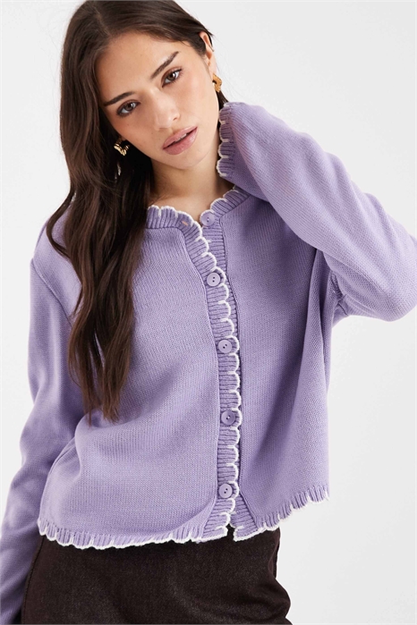 Кардиган с отстрочкой артикул 155221299