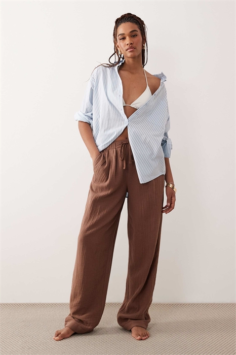 ASOS DESIGN — брюки-балоны из марли для пляжа «Callie» для высоких артикул 153255056