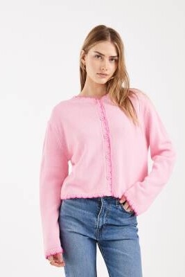 Кардиган с отстрочкой артикул 155678196