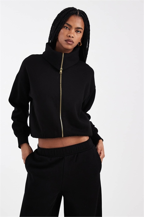 Свитшот премиум-класса с воротником на молнии co-ord артикул 151419327