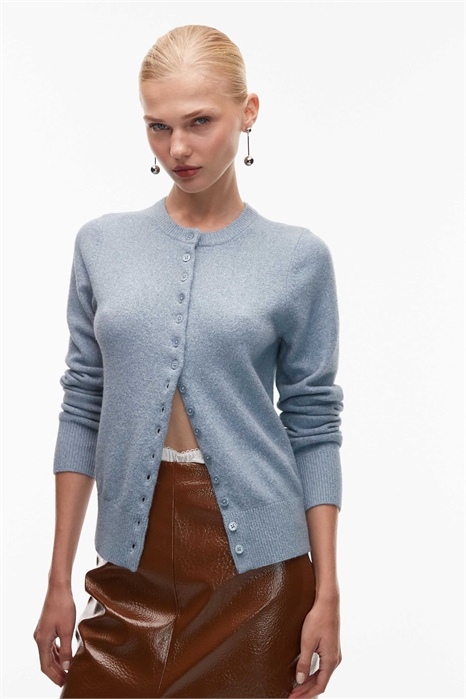 Приталенный кардиган средней плотности артикул 151666891
