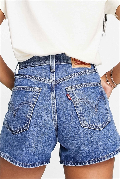 Шорты с высокой талией в стиле «мам» артикул 120517119