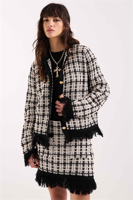 Вязаный твидовый кардиган co-ord артикул 155708079