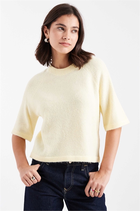 Трикотажная футболка с круглым вырезом и короткими рукавами артикул 150326620