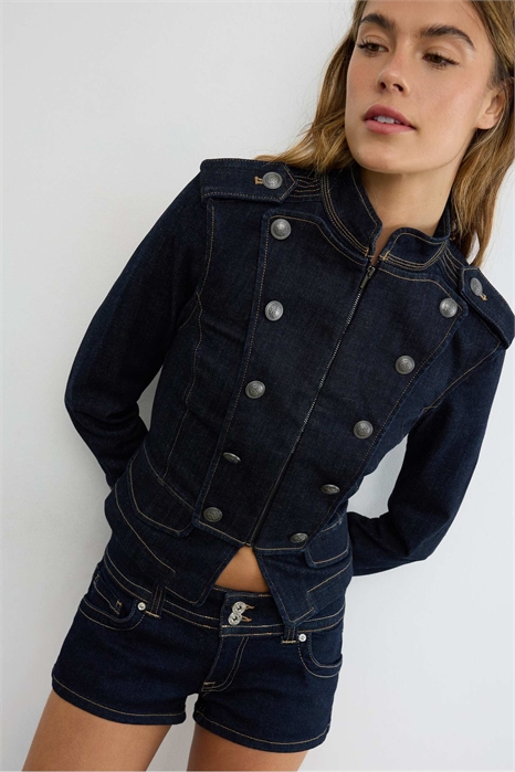 Микро-шорты из денима артикул 151958653