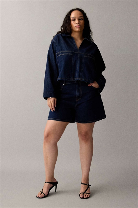 ASOS DESIGN: джинсовые шорты-папаши для полных артикул 153818786