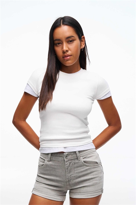 Шорты из денима с отворотами артикул 155540282