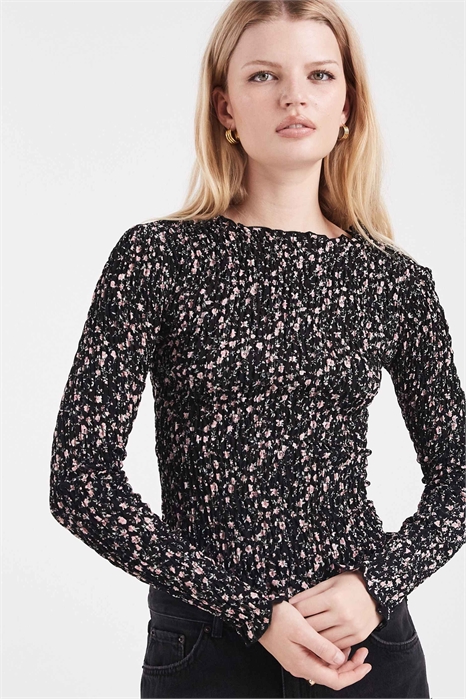 Топ с длинными рукавами и сборками артикул 153564696