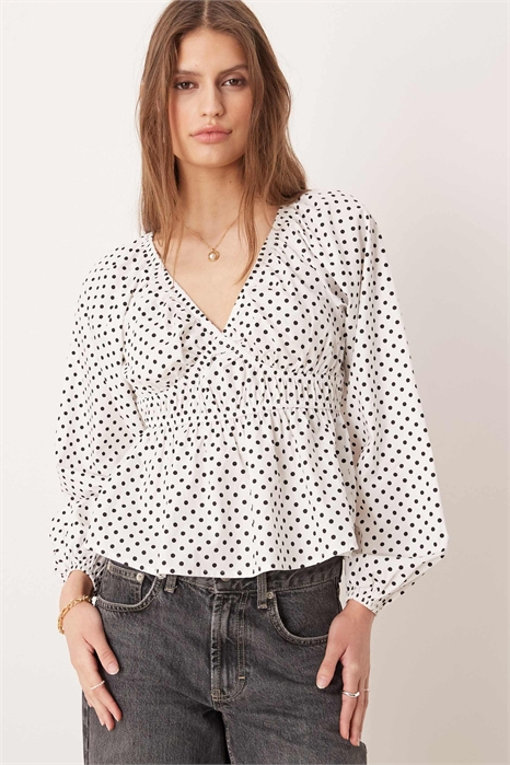 Блузка с рукавами-балонами артикул 154027878