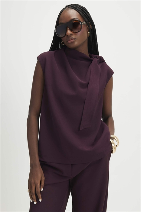 Топ с асимметричным завязыванием на шее артикул 155894978