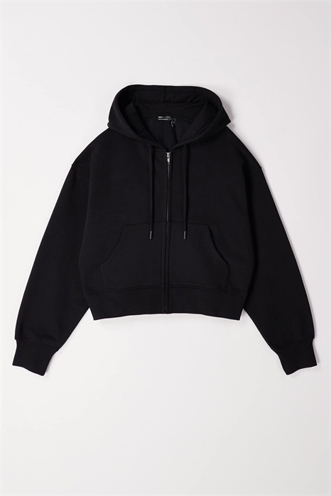 Короткая толстовка с капюшоном и застежкой-молнией артикул 147018361