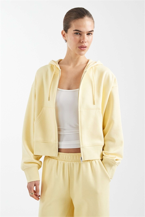 Короткая толстовка с капюшоном и застежкой-молнией артикул 152469659