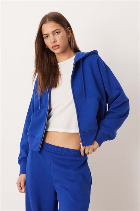 Короткая толстовка с капюшоном и застежкой-молнией артикул 151220492