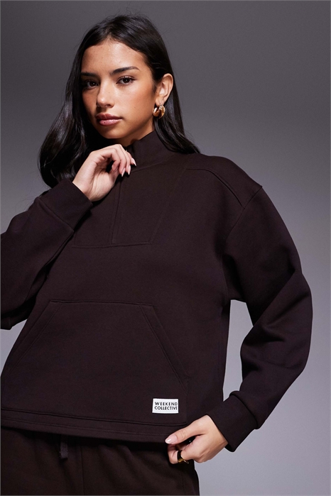 Толстовка Weekend Collective с полузастежкой-молнией из плотной ткани co-ord артикул 151265407