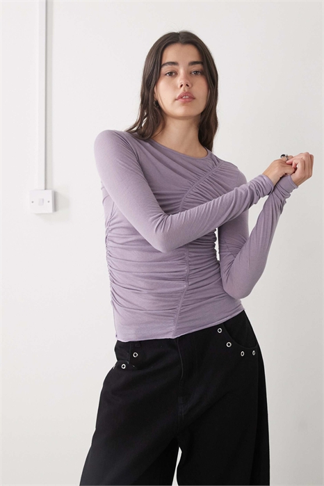 Топ с асимметричной сборкой артикул 151671052