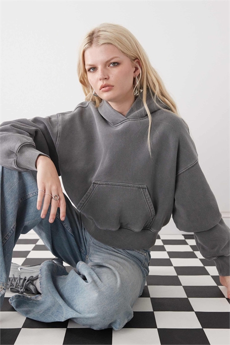 Худи свободного кроя с капюшоном артикул 153576734