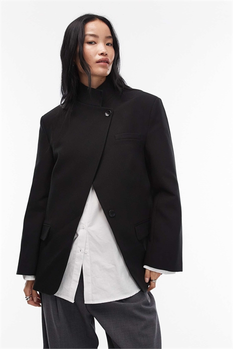 Блейзер с воротником-воронкой артикул 152672059