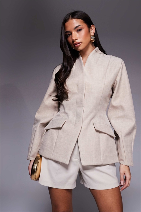 Блейзер с затянутой талией артикул 154133942