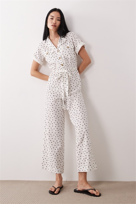 Комбинезон с коротким рукавом и воротником артикул 153720171