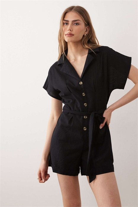 Комбинезон из льна с пуговицами артикул 153817657