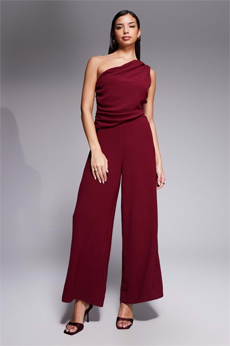 Комбинезон с драпировкой на одном плече артикул 154236881