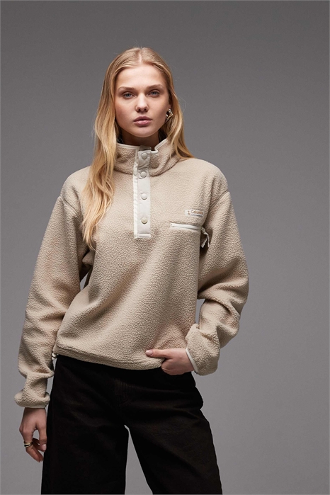 Флисовая кофта Helvetia II с укороченным кроем и полузастежкой артикул 151452329