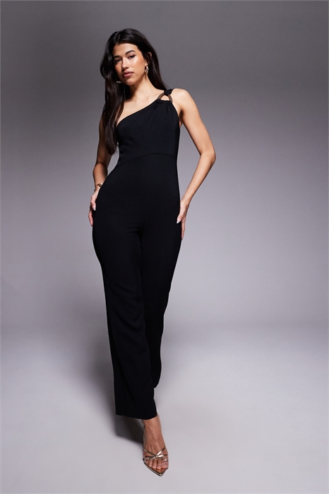 Комбинезон с металлическими элементами на одном плече артикул 150779632