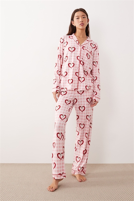 Комплект длинной пижамы артикул 148194519