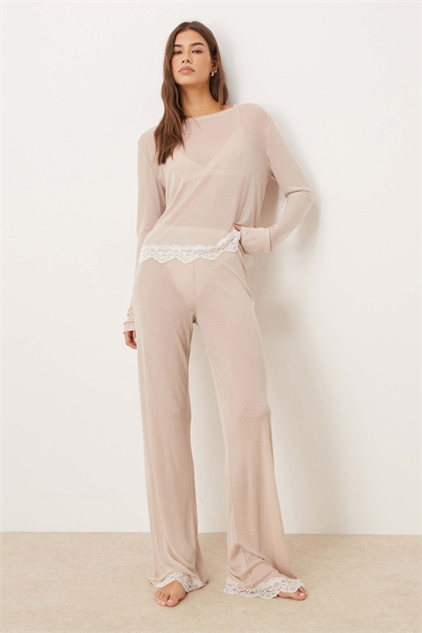 Прозрачные брюки Honey Mix & Match с кружевной отделкой артикул 151958660