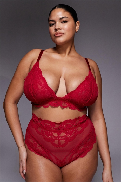 ASOS DESIGN Curve — кружевные трусики с высокой талией модели Lola артикул 148412915