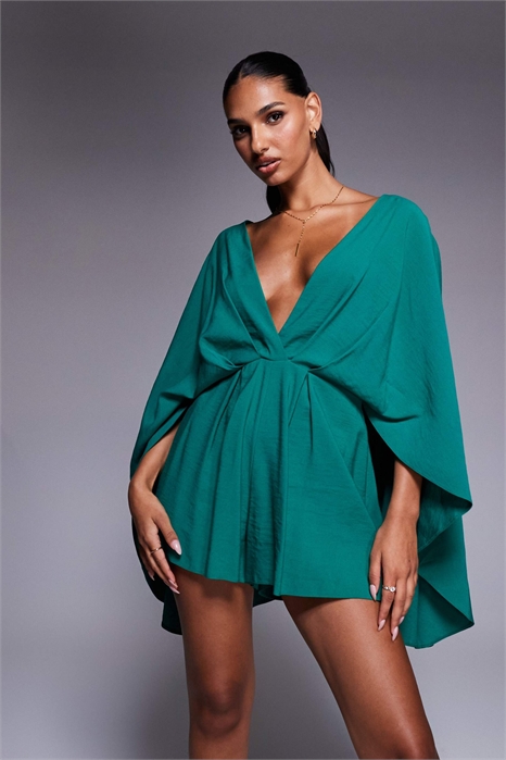 Комбинезон с завышенной линией выреза и рукавами артикул 148817779