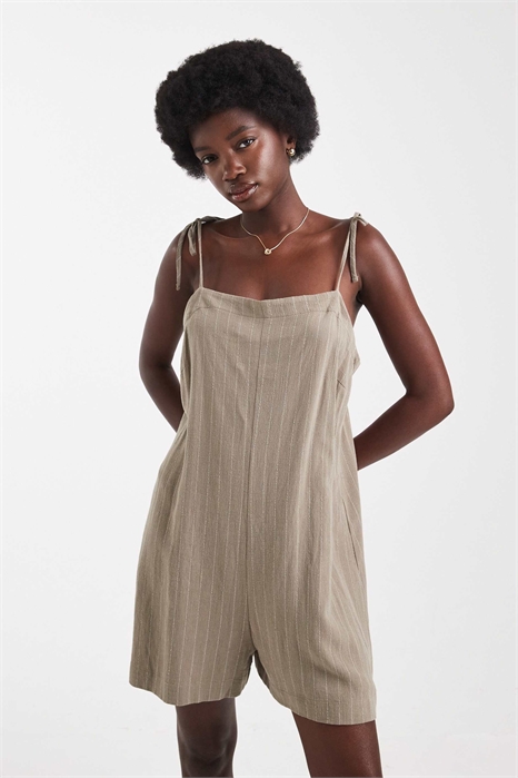 Комбинезон с бретелями из смешанного льна артикул 149107408