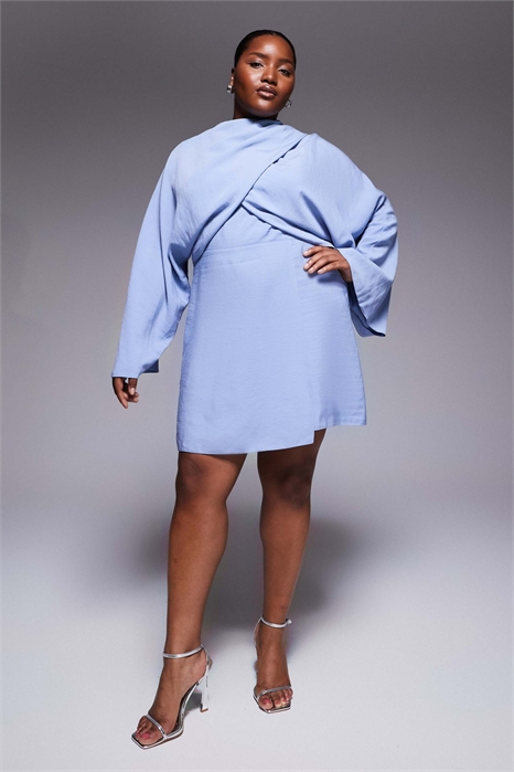 Комбинезон ASOS DESIGN Curve с высоким воротником и рукавами-крыльями артикул 149830471