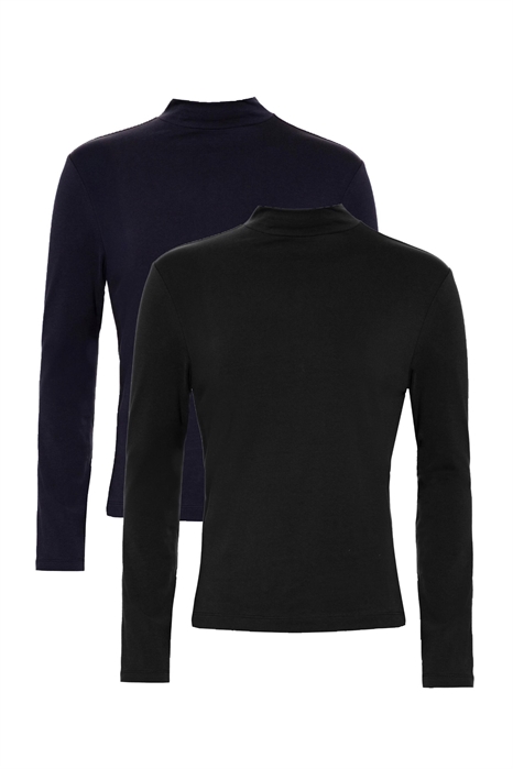 Набор из 2-х хлопковых водолазок с длинными рукавами артикул 152398988